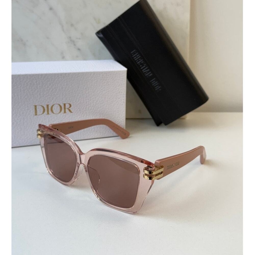 NEW Dior CDior S1F Butterfly Sunglasses in Transparent Pink